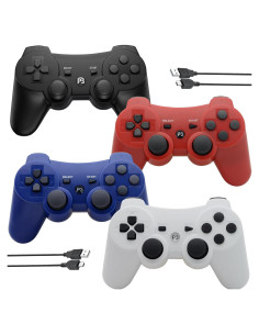 Controlador Inalámbrico Eagolloar 4 Paquetes PS3 Doble Vibración