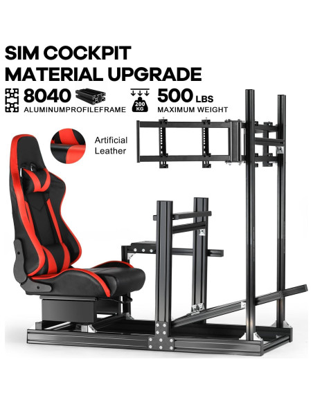 Soporte Simulador de Carreras Anman Triple Monitor Ajustable