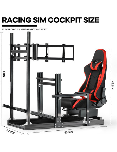 Soporte Simulador de Carreras Anman Triple Monitor Ajustable