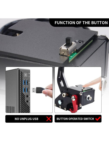 Freno de Mano USB CNRAQR para PS4/PS5 y PC 16-Bit