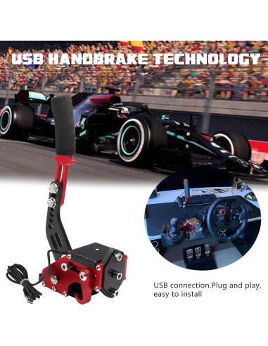 Freno de Mano USB YESHMA Rojo Sensor Hall 64 Bit