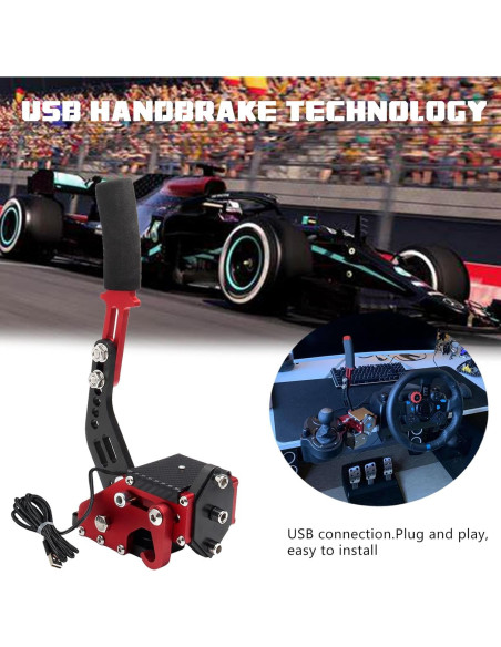Freno de Mano USB YESHMA Rojo Sensor Hall 64 Bit