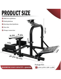 Cockpit de Simulador de Carreras Supllueer Ajustable Compatible 2
