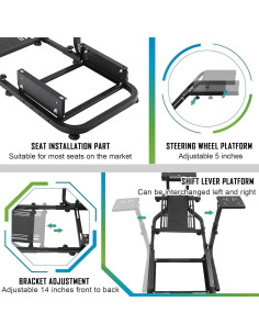 Cockpit de Simulación Hottoby HO-24 Ajustable para Volante 2