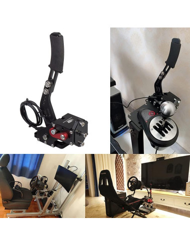 Freno de Mano USB CNRAQR HB-03A-BK para Juegos PC