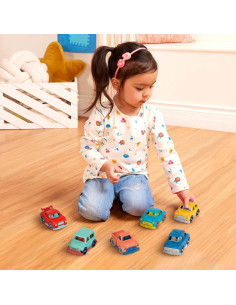 Battat Mini Coches de Juguete - 6 Vehículos Coloridos 2