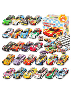 Juego de Coches de Retroceso SevenQ - 24 Piezas para Niños