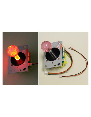 Joystick de Arcade LED RetroArcade 8/4 Vías Rojo 49.35 mm