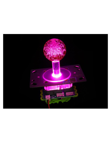 Joystick LED Genérico 2-4-8 vías con bola rosa iluminada
