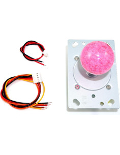 Joystick LED Genérico 2-4-8 vías con bola rosa iluminada 2
