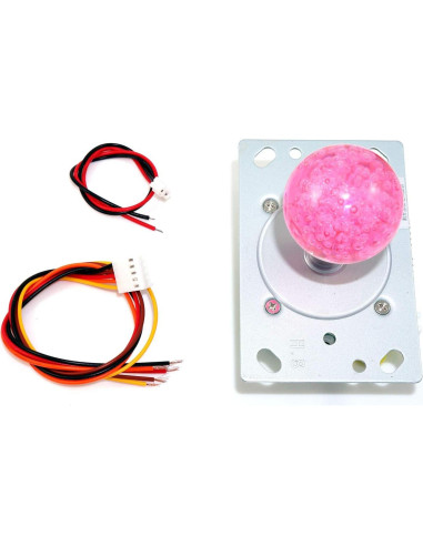 Joystick LED Genérico 2-4-8 vías con bola rosa iluminada