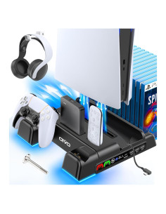 Soporte de Enfriamiento y Carga PS5 OIVO con Ventilador 3 Niveles