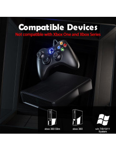 Controlador Dinosoo con Cable para Xbox 360 y PC - Joystick Mejorado 2