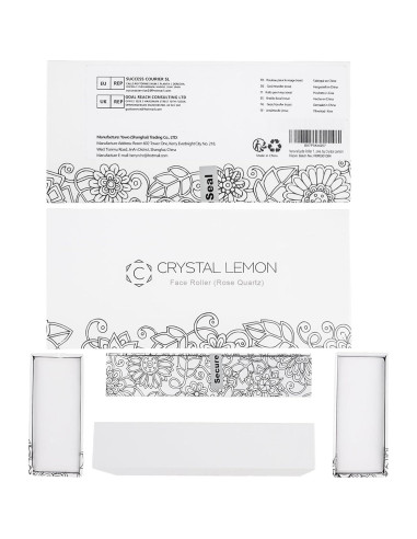 Rodillo Facial de Jade Rosa Crystal Lemon - Antienvejecimiento