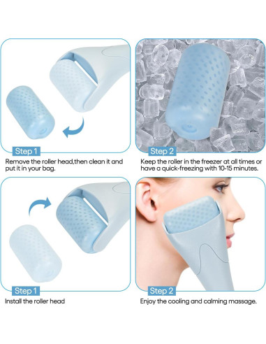 Rodillo de Hielo Fronnor para Cara y Ojos - Azul Humo