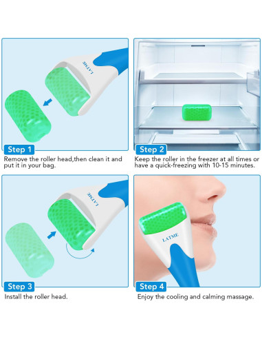 Rodillo de Hielo LATME para Cara y Ojos - Alivio de Hinchazón