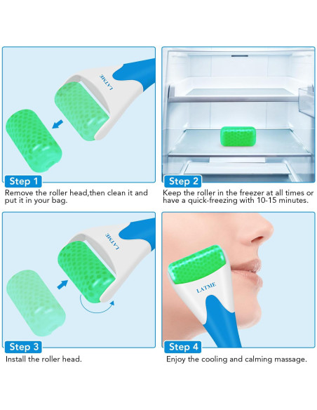 Rodillo de Hielo LATME para Cara y Ojos - Alivio de Hinchazón