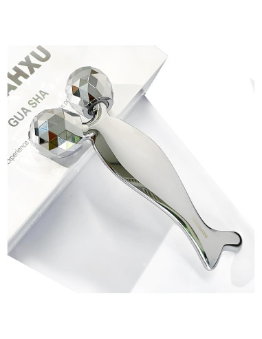Rodillo de Masaje Facial KEZIAHXU Gua Sha 2-en-1 para Piel