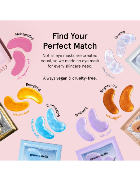 Mascarilla para Ojos Grace & Stella - 24 Pares Dorados