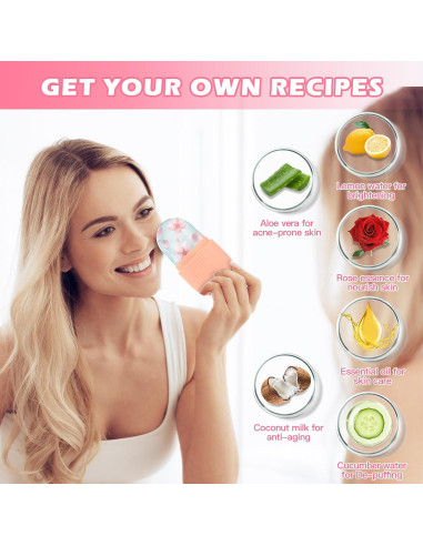 Rodillo de Hielo Facial IMEASY Rojo para Cuidado de Piel