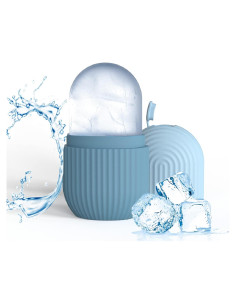 Rodillo de Hielo Facial Joyeee Silicona Azul 11.5x6 cm