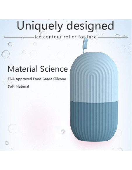 Rodillo de Hielo Facial Joyeee Silicona Azul 11.5x6 cm