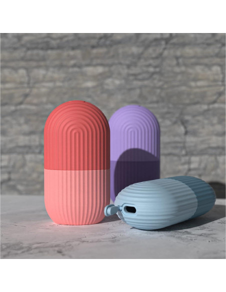 Rodillo de Hielo Facial Joyeee Silicona Azul 11.5x6 cm