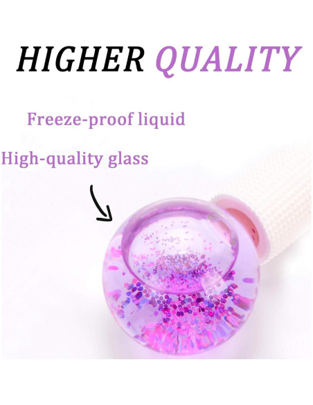 Rodillo Facial de Hielo CIBLUTY 2PCS Masaje Frío Púrpura