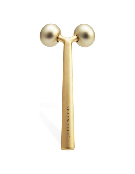 Rodillo Masajeador Facial Metal Frío Solewells 14x6.2cm