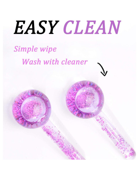 Rodillo Facial de Hielo CIBLUTY 2PCS Masaje Frío Púrpura