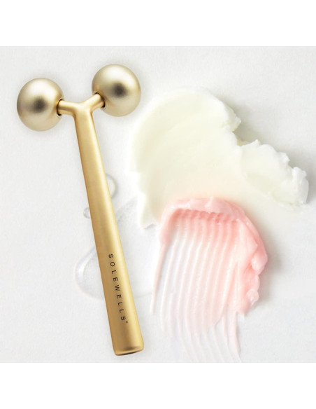 Rodillo Masajeador Facial Metal Frío Solewells 14x6.2cm