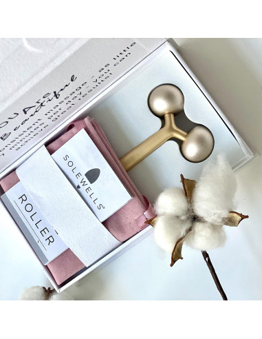 Rodillo Masajeador Facial Metal Frío Solewells 14x6.2cm