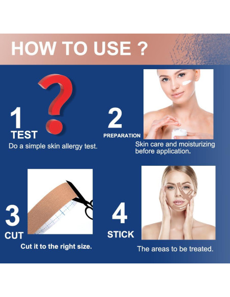 Cinta Kinesiológica Facial Akissos 2.5cm x 5m - Antiarrugas