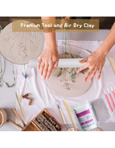 Kit de Arcilla Secada al Aire HAWERSI 66 Piezas para Adultos
