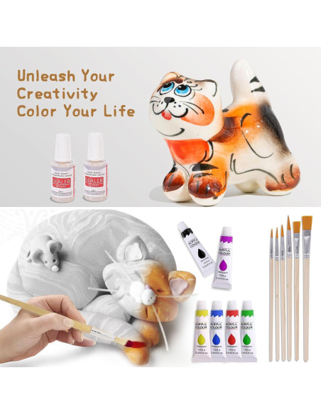 Kit de Arcilla Secada al Aire HAWERSI 66 Piezas para Adultos