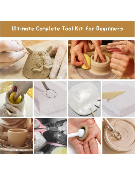 Kit de Arcilla Secada al Aire HAWERSI 66 Piezas para Adultos