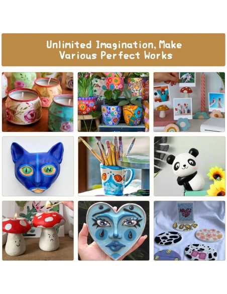 Kit de Arcilla Secada al Aire HAWERSI 66 Piezas para Adultos