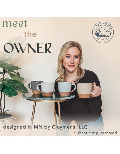 Juego de 4 Tazas de Latte MORA Cerámica 473ml Apta Microondas