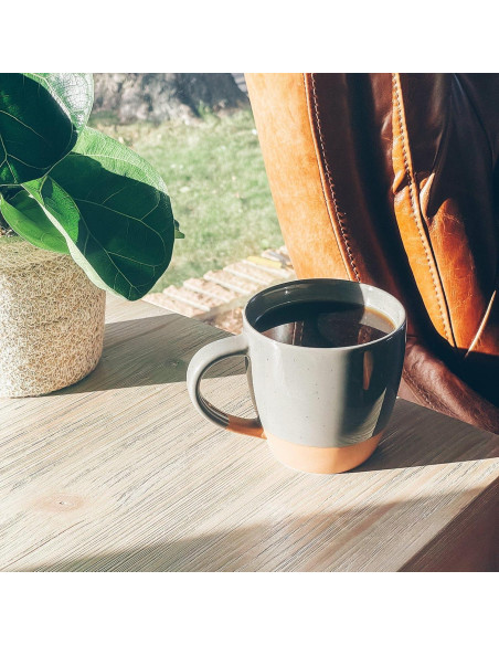 Juego de 4 Tazas de Latte MORA Cerámica 473ml Apta Microondas