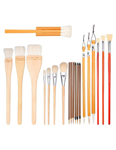 Juego de 20 Pinceles de Cerámica Aeaocvo para Pintura