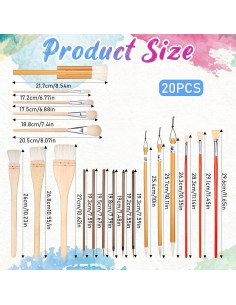 Juego de 20 Pinceles de Cerámica Aeaocvo para Pintura 2