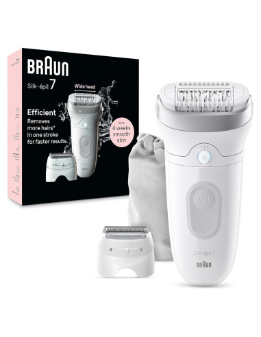 Epilador Braun Silk-épil 7 SE7-041 Húmedo y Seco Plata
