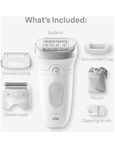 Epilador Braun Silk-épil 7 SE7-041 Húmedo y Seco Plata