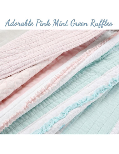 Conjunto Edredón Reversible Cozy Line Individual Algodón Rosa