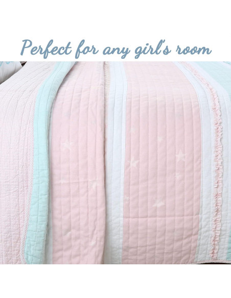 Conjunto Edredón Reversible Cozy Line Individual Algodón Rosa Conjunto Edredón Reversible Cozy Line Individual Algodón Rosa