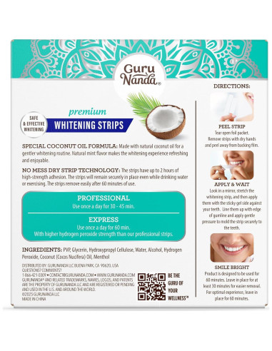 Tiras Blanqueadoras GuruNanda - 7 Tratamientos Efectivos
