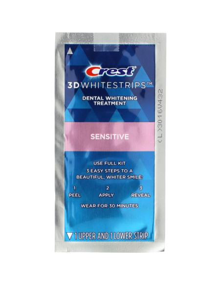 Crest 3D Whitestrips Sensibles Blanqueamiento Dental 18 Tratamientos