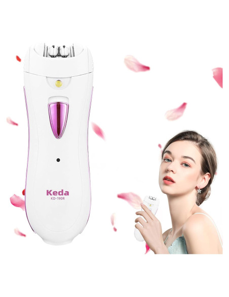 Epilador Facial Portátil Lyndops KD190R con Luz LED