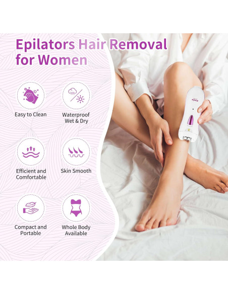 Epilador Facial Portátil Lyndops KD190R con Luz LED