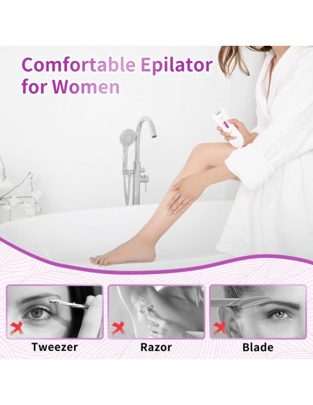 Epilador Facial Portátil Lyndops KD190R con Luz LED